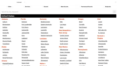 Screenshot of Bedpage.com