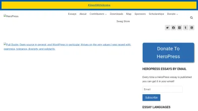 Screenshot preview of heropress.com
