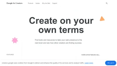 Screenshot of Creators.google