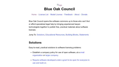 Screenshot preview of blueoakcouncil.org