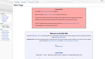 Screenshot preview of wiki.alioth.net