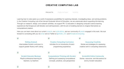 Screenshot preview of creativecomputing.gse.harvard.edu