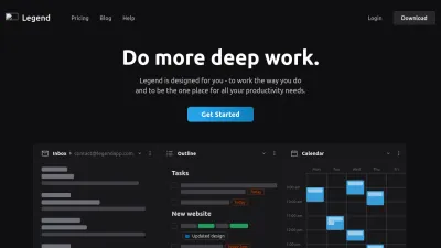 Screenshot preview of legendapp.com