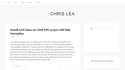 Screenshot preview of chrislea.com