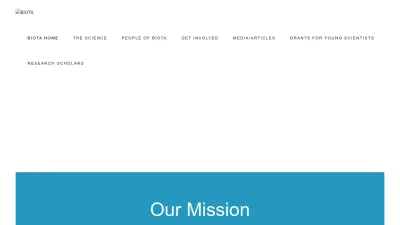 Screenshot preview of biota.org