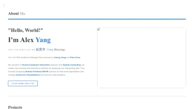 Screenshot preview of alexanderyang.me