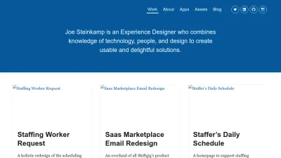 Screenshot preview of joesteinkamp.com
