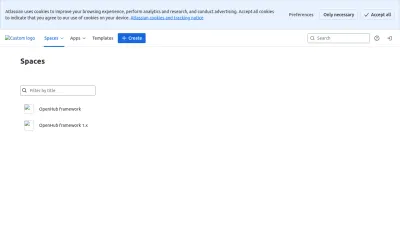 Screenshot preview of openhubframework.atlassian.net