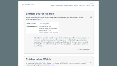 Screenshot preview of entrian.com
