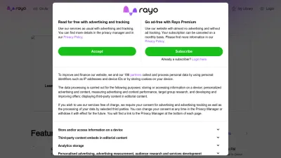 Screenshot preview of hellorayo.co.uk