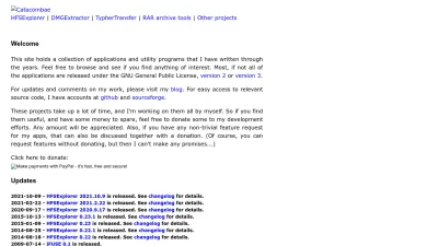 Screenshot preview of catacombae.org