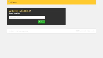 Screenshot preview of mydhl.express.dhl