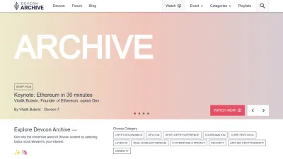 Screenshot preview of archive.devcon.org