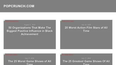Screenshot preview of popcrunch.com