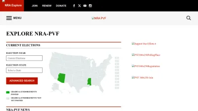 Screenshot preview of nrapvf.org