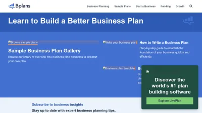 Screenshot of Bplans.com