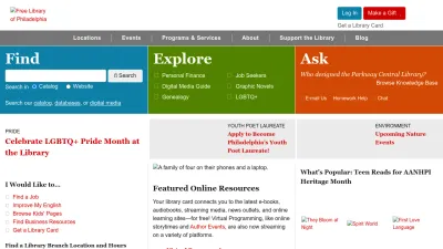 Screenshot of Freelibrary.org