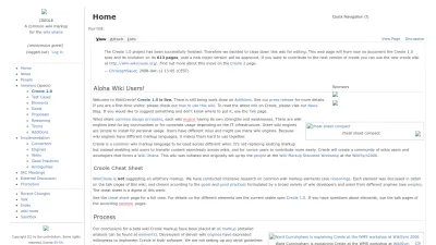 Screenshot preview of wikicreole.org