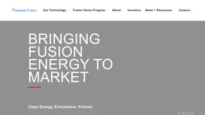 Screenshot preview of generalfusion.com