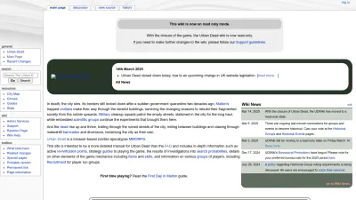 Screenshot preview of wiki.urbandead.com
