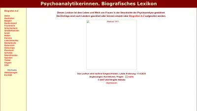 Screenshot preview of psychoanalytikerinnen.de