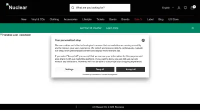 Screenshot preview of nuclearblast.com