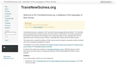 Screenshot preview of transnewguinea.org