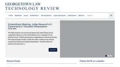 Screenshot preview of georgetownlawtechreview.org