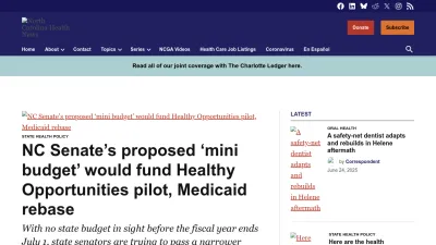 Screenshot preview of northcarolinahealthnews.org