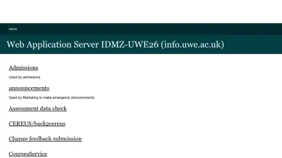Screenshot preview of info.uwe.ac.uk