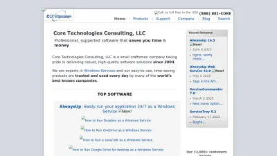 Screenshot preview of coretechnologies.com