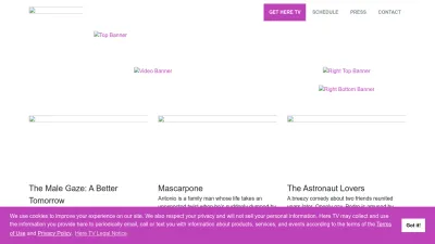 Screenshot preview of heretv.com