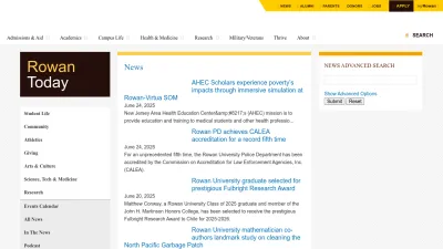 Screenshot preview of today.rowan.edu