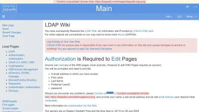 Screenshot preview of ldapwiki.com