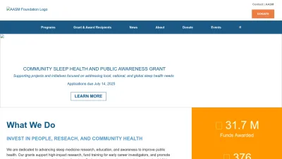Screenshot preview of foundation.aasm.org