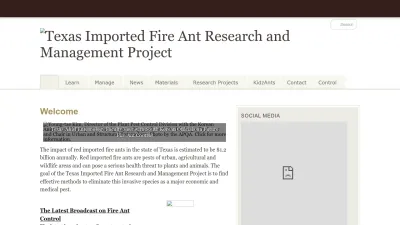 Screenshot preview of fireant.tamu.edu