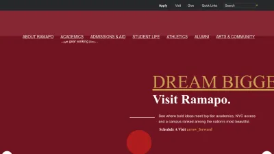 Screenshot preview of ramapo.edu