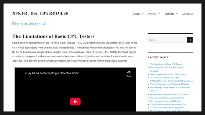 Screenshot preview of x86.fr