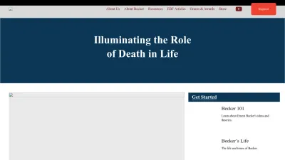 Screenshot preview of ernestbecker.org
