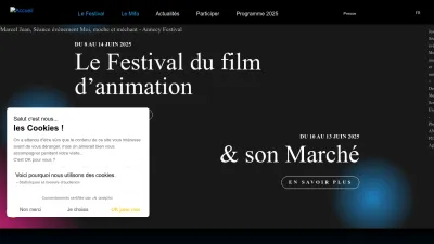 Screenshot of Annecyfestival.com