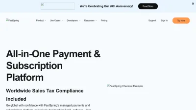 Screenshot preview of fastspring.com