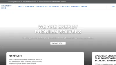 Screenshot of Tcenergy.com