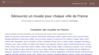 Screenshot preview of infomusee.org