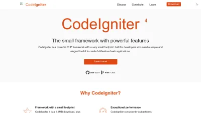 Screenshot preview of codeigniter.com