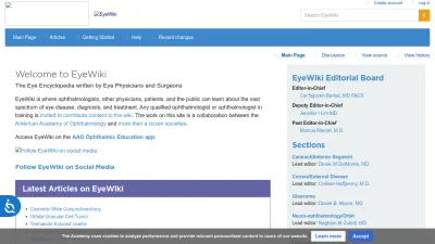 Screenshot preview of eyewiki.org