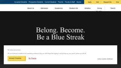 Screenshot preview of jcu.edu