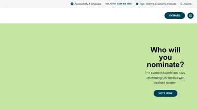 Screenshot preview of contact.org.uk