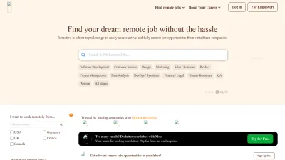 Screenshot of Remotive.com