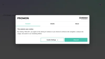 Screenshot preview of promon.io
