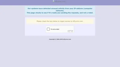Screenshot preview of b.azlyrics.com